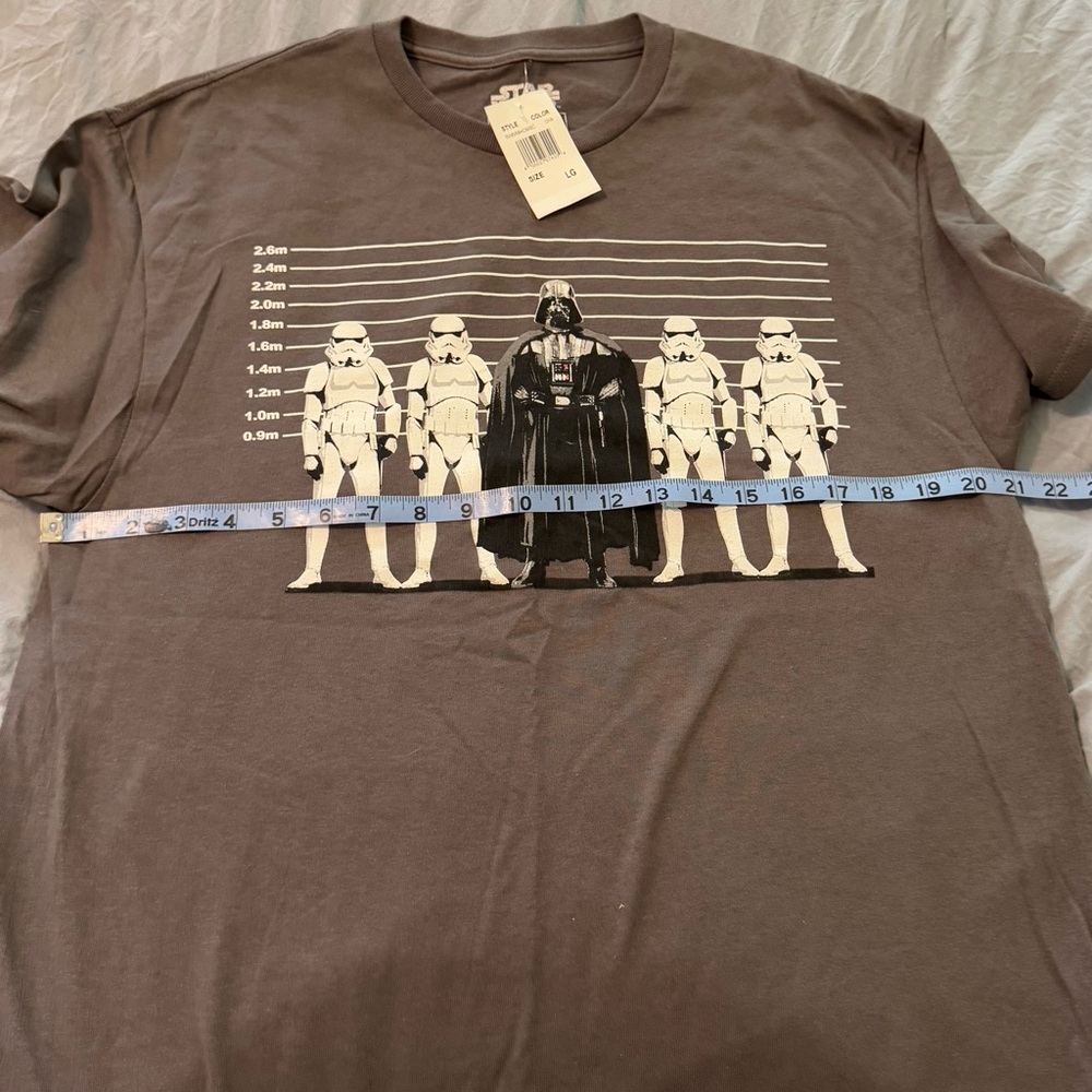 VTG Star Wars Darth Vader Stormtrooper Police Line Up Gray T-Shirt Size Large‎ - Picture 6 of 6